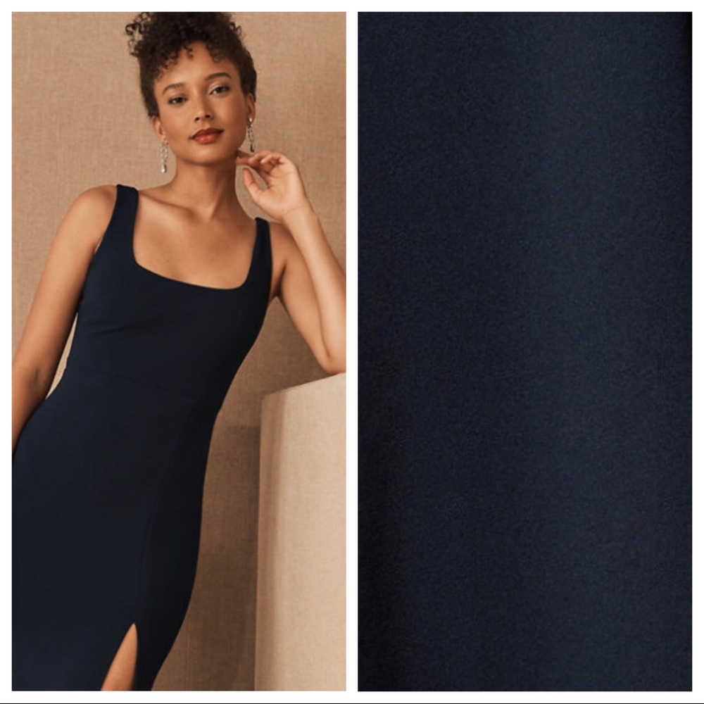 NEW BHLDN Adena Square-Neck Maxi Dress in Midnight - Picture 2 of 2